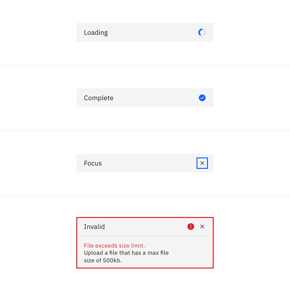 Examples of file loader file states